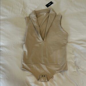 Express S Tan Nude Beige Bodysuit Body Size M (2 of them) New Tags